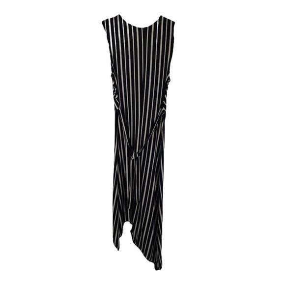 Black and White Striped Asymmetrical Dress by Poetry - Picture 2 of 3